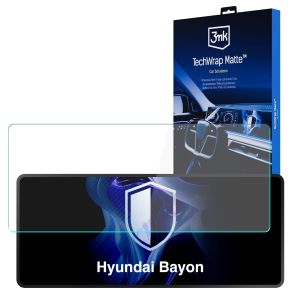 Matinė apsauginė plėvelė navigacijos ekranui Hyundai Bayon 2021- – 3mk TechWrap Matte™ Center Display