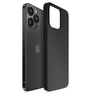 Silikoninis dėklas skirtas Apple iPhone 14 Pro Max – 3mk HARDY® Mellow Case™ Black