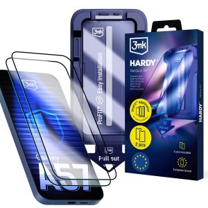 2x Grūdintas stiklas su ProFIT™ aplikatoriumi Samsung Galaxy A37/ Galaxy A57 – 3mk HARDY® Hardura 9H™