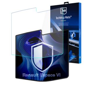 Matinė apsauginė plėvelė navigacijos ekranui Renault Espace VI 2023- – 3mk TechWrap Matte™ Center Display