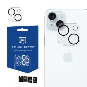 Pilna apsauga nuo įbrėžimų aparatui Apple iPhone 15/15 Plus - 3mk Lens Pro Full Cover