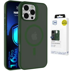 Dūminis dėklas su MagSafe, skirtas Apple iPhone 16 Pro Max – 3mk HARDY® Hazy MagCase™ Green