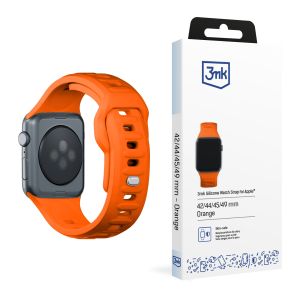 Patiekite „Apple Watch 42/44/45/46/49 mm Orange (big)“ - 3mk silikoninė apyrankė.