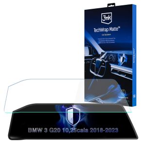 Matinė apsauginė plėvelė navigacijos ekranui BMW 3 G20 2018-23 – 3mk TechWrap Matte™ Center Display