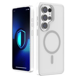 Dūminis dėklas su MagSafe, skirtas Samsung Galaxy S25 Ultra – 3mk HARDY® Hazy MagCase™ White