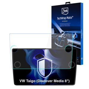 Matinė apsauginė plėvelė navigacijos ekranui VW Taigo 2020- (Discover Media 8") – 3mk TechWrap Matte™ Center Display