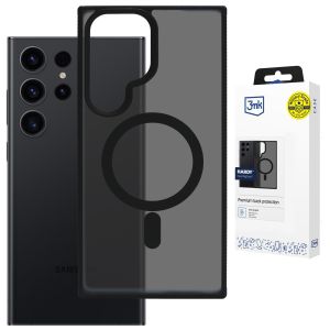 Priešdūminis MagSafe dėklas Samsung Galaxy S23 Ultra - 3mk HARDY® Hazy MagCase™ Black
