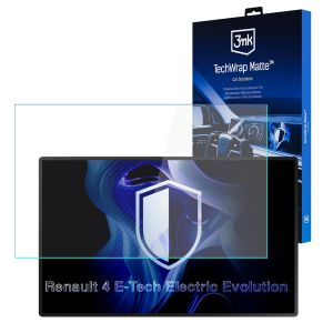 Matinė apsauginė plėvelė navigacijos ekranui Renault 4 E-Tech Electric Evolution – 3mk TechWrap Matte™ Center Display