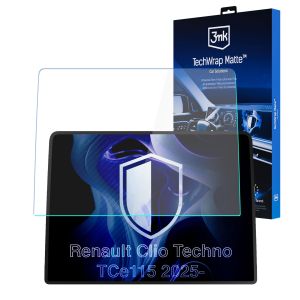 Matinė apsauginė plėvelė navigacijos ekranui Renault Clio Techno TCe115 2025- – 3mk TechWrap Matte™ Center Display