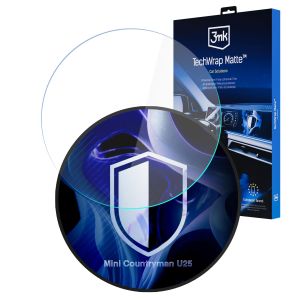 Matinė apsauginė plėvelė navigacijos ekranui Mini Countryman U25 2025 – 3mk TechWrap Matte™ Center Display