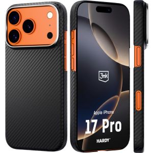 Aramido pluošto dėklas su MagSafe Apple iPhone 17 Pro - 3mk HARDY® Aramid MagCase™