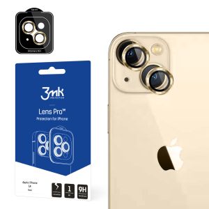Grūdintas stiklas objektyvui Apple iPhone 14 - 3mk Lens Protection Pro Gold