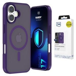 Dūminis dėklas su MagSafe, skirtas Apple iPhone 17 – 3mk HARDY® Hazy MagCase™ Purple