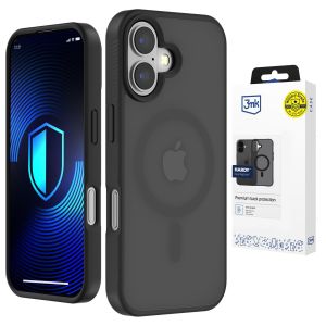 Priešdūminis MagSafe dėklas Apple iPhone 17 - 3mk HARDY® Hazy MagCase™ Black