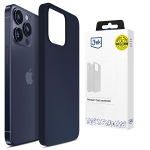 Silikoninis dėklas skirtas Apple iPhone 16 Pro - 3mk HARDY® Mellow Case™ Dark Blue