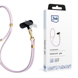 Smycz do smartfona 3mk EasyClip Elite Powder Pink (gold)