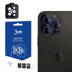 Grūdintas stiklas objektyvui Apple iPhone 15 Pro - 3mk Lens Protection Pro Royal Blue