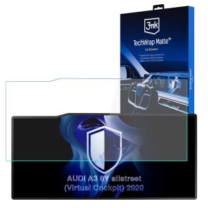 Matinė apsauginė plėvelė navigacijos ekranui AUDI A3 8Y allstreet (Virtual Cockpit) 2020- – 3mk TechWrap Matte™ Center Display