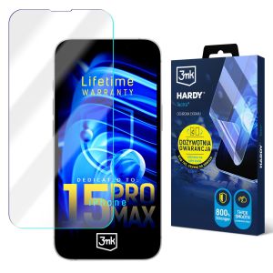 Superpatvari plėvelė ant Apple iPhone 15 Pro Max - 3mk HARDY® Tectra™ (gyvenimo trukmės garantija)