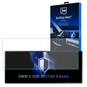 Matinė apsauginė plėvelė navigacijos ekranui, skirta BMW 5 G30 2017-20 – 3mk TechWrap Matte™ Center Display