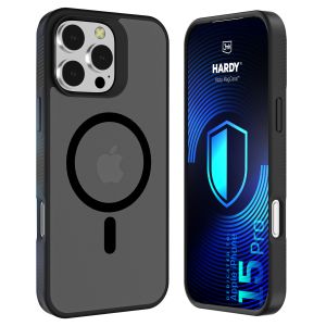 Dūminis dėklas su MagSafe, skirtas Apple iPhone 15 Pro – 3mk HARDY® Hazy MagCase™ Black