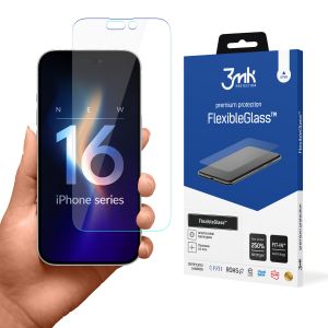 Nedūžtantis hibridinis stiklas, skirtas Apple iPhone 16 Pro – 3mk FlexibleGlass