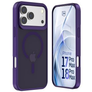 Dūminis dėklas su MagSafe, skirtas Apple iPhone 17 Pro Max/ 18 Pro Max – 3mk HARDY® Hazy MagCase™ Purple