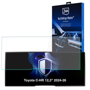 Matinė apsauginė plėvelė navigacijos ekranui Toyota C-HR 12,3" 2024-26 – 3mk TechWrap Matte™ Center Display