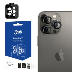 Grūdintas stiklas kameros objektyvui Apple iPhone 14 Pro/14 Pro Max 3mk Lens Protection Pro Graphite