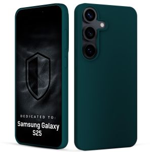 Silikoninis dėklas skirtas Samsung Galaxy S25 - 3mk HARDY® Mellow Case™ Dark Green