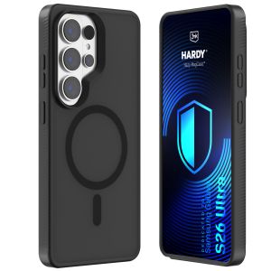 Dūminis dėklas su MagSafe, skirtas Samsung Galaxy S26 Ultra – 3mk HARDY® Hazy MagCase™ Black