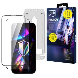 2x Grūdintas stiklas su ProFIT™ aplikatoriumi Apple iPhone 14 Pro – 3mk HARDY® Hardura 9H™