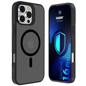 Dūminis dėklas su MagSafe, skirtas Apple iPhone 16 Pro – 3mk HARDY® Hazy MagCase™ Black