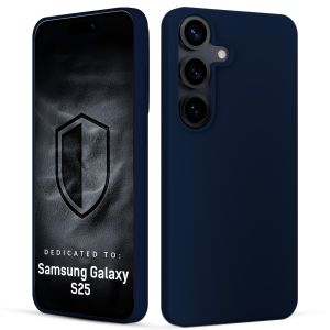 Silikoninis dėklas skirtas Samsung Galaxy S25 - 3mk HARDY® Mellow Case™ Dark Blue