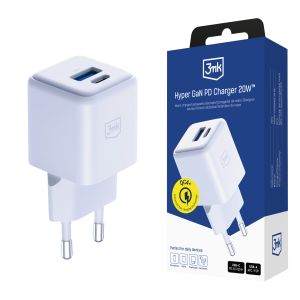 Tinklo įkroviklis 3mk Hyper GaN Charger 20W QC4+ PD PPS USB-C USB-A