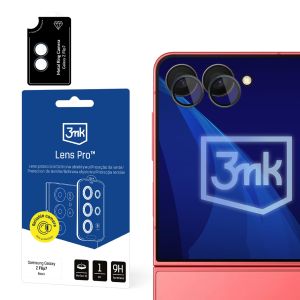 Grūdintas stiklas kameros objektyvui Samsung Galaxy Z Flip 7 3mk Lens Protection Pro Black