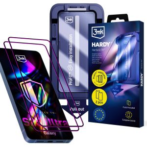 2x Grūdintas stiklas su ProFIT™ aplikatoriumi Samsung Galaxy S25 Ultra – 3mk HARDY® Hardura 9H™