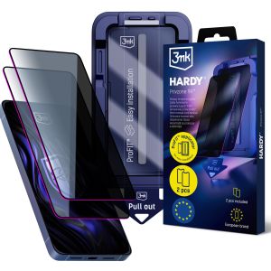 2x Grūdintas privatumo stiklas su aplikatoriumi Samsung Galaxy S24 Ultra – 3mk HARDY® Privzone 9H™