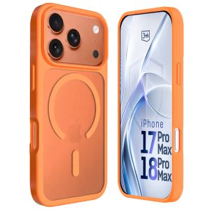 Dūminis dėklas su MagSafe, skirtas Apple iPhone 17 Pro Max/ 18 Pro Max – 3mk HARDY® Hazy MagCase™ Orange