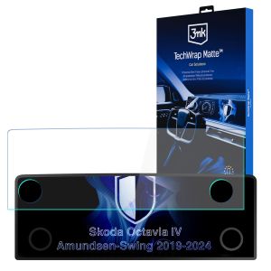 Matinė apsauginė plėvelė navigacijos ekranui Skoda Octavia IV Amundsen-Swing 2019-24 – 3mk TechWrap Matte™ Center Display