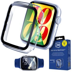 Dėklas su grūdinto stiklo apsauga skirtas Apple Watch 42mm - seria 10/11 - 3mk Satin Armor WatchCase+™ Clear