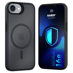 Dūminis dėklas su MagSafe, skirtas Apple iPhone 16E/ iPhone 17E – 3mk HARDY® Hazy MagCase™ Black