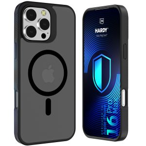 Dūminis dėklas su MagSafe, skirtas Apple iPhone 16 Pro Max – 3mk HARDY® Hazy MagCase™ Black