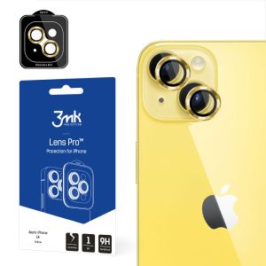 Grūdintas stiklas kameros objektyvui Apple iPhone 14 3mk Lens Protection Pro Yellow