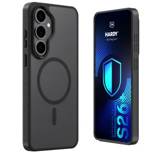 Dūminis dėklas su MagSafe, skirtas Samsung Galaxy S26+ – 3mk HARDY® Hazy MagCase™ Black