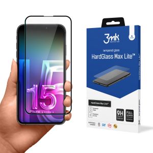 Grūdintas stiklas Apple iPhone 15 Plus/16 Plus - 3mk HardGlass Max Lite