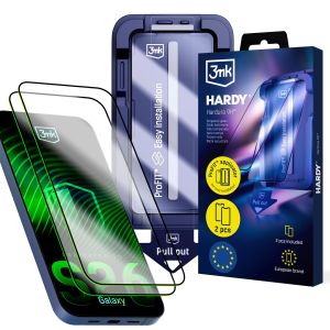 2x Grūdintas stiklas su ProFIT™ aplikatoriumi Samsung Galaxy S26 – 3mk HARDY® Hardura 9H™