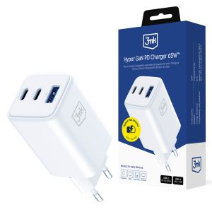 USB-C USB-A tinklo įkroviklis 3mk Hyper GaN PD Charger 65W™