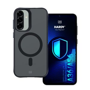 Dūminis dėklas su MagSafe, skirtas Samsung Galaxy A36/A56 – 3mk HARDY® Hazy MagCase™ Black