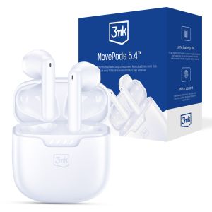 Belaidės ausinės su Bluetooth 5.4 - 3mk MovePods 5.4™ White